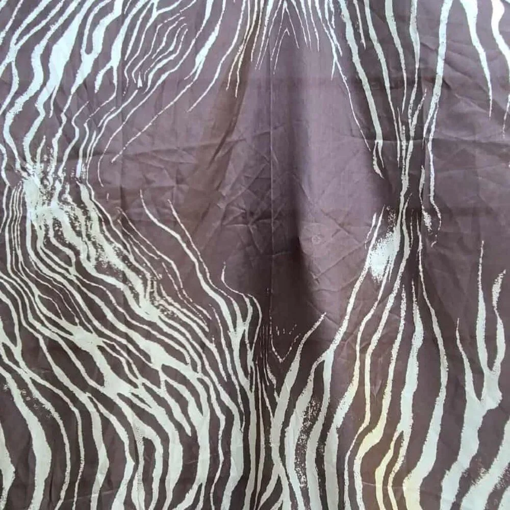100% Silk Brown Animal Print Scarf